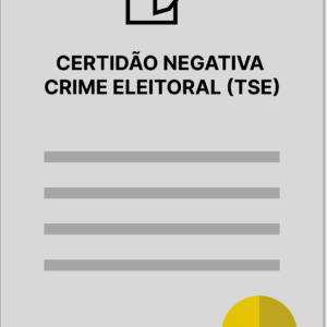 CERTIDÃO NEGATIVA CRIME ELEITORAL (TSE)