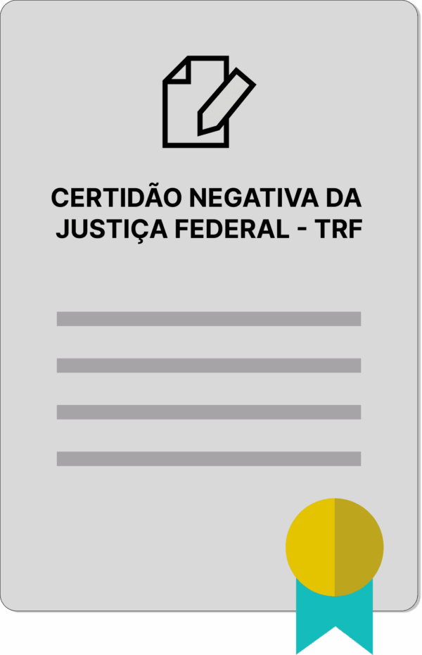 Certidão Negativa da Justiça Federal - TRF - Imagem 1