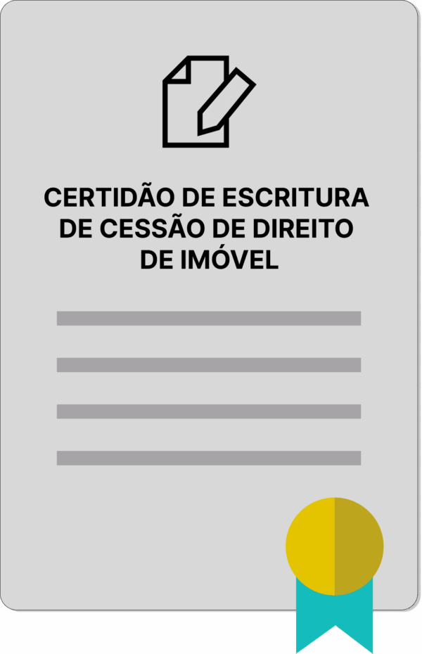 CERTIDÃO DE ESCRITURA DE CESSÃO DE DIREITO DE IMÓVEL - Imagem 1
