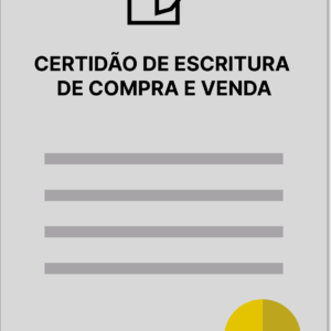 CERTIDÃO DE ESCRITURA DE COMPRA E VENDA