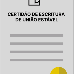 CERTIDÃO DE ESCRITURA DE UNIÃO ESTÁVEL