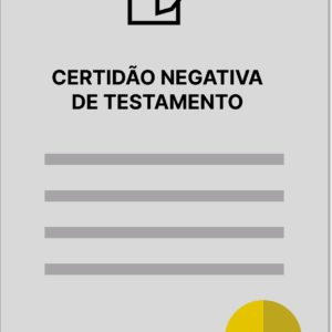 CERTIDÃO NEGATIVA DE TESTAMENTO
