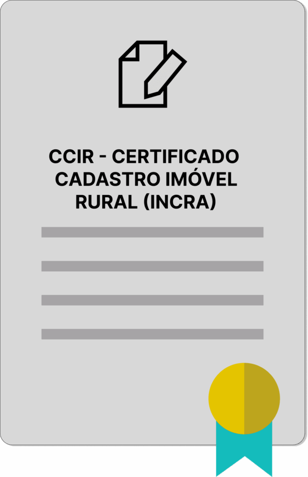 CCIR - CERTIFICADO CADASTRO IMÓVEL RURAL (INCRA) - Imagem 1