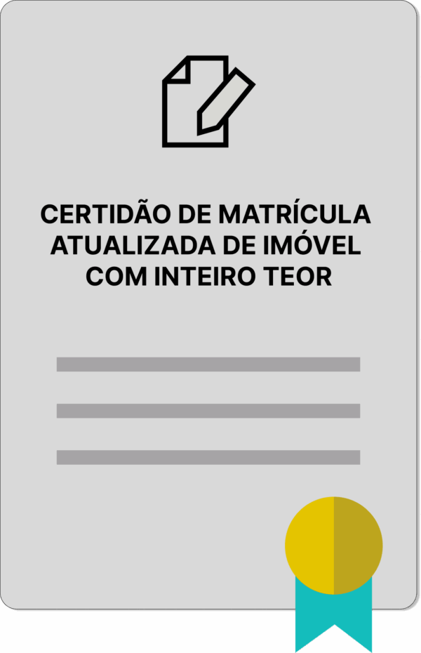 CERTIDÃO DE MATRÍCULA  ATUALIZADA DE IMÓVEL COM INTEIRO TEOR - Imagem 1