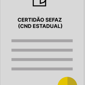 CERTIDÃO SEFAZ (CND ESTADUAL)