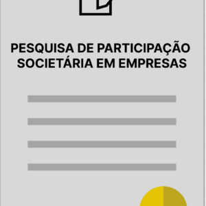 PESQUISA DE PARTICIPAÇÃO SOCIETÁRIA EM EMPRESAS