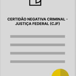 CERTIDÃO NEGATIVA CRIMINAL - JUSTIÇA FEDERAL (CJF)