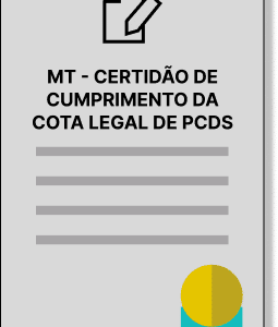 MT - Certidão de cumprimento da cota legal de PCDs