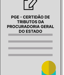 PGE - Certidão de Tributos da Procuradoria Geral do Estado