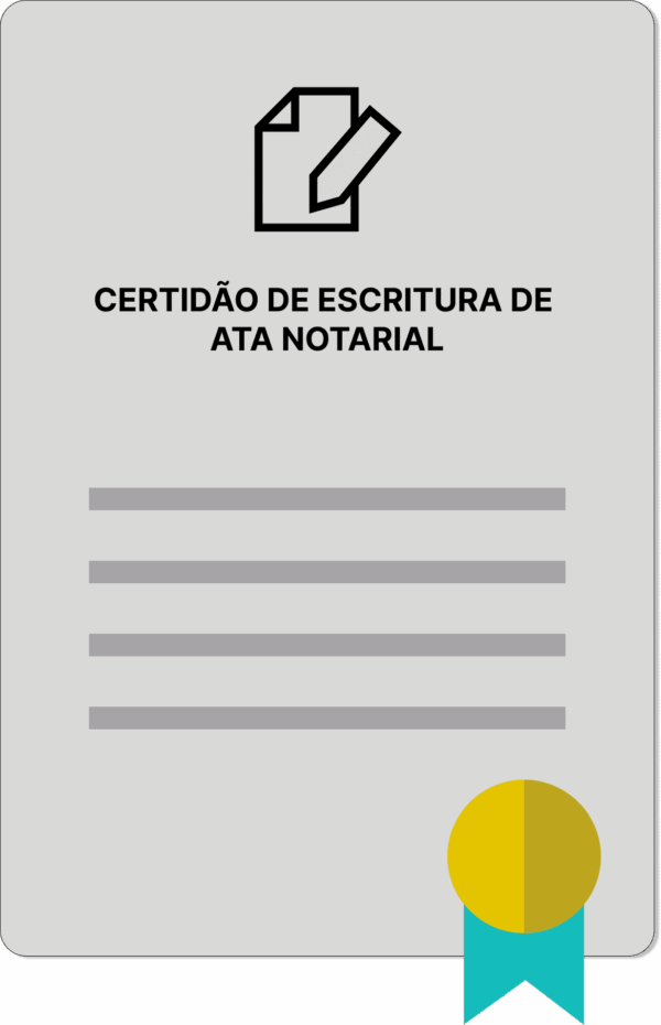 CERTIDÃO DE ESCRITURA DE ATA NOTARIAL - Imagem 1