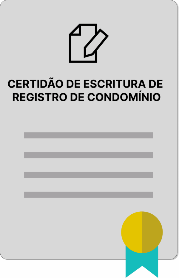 CERTIDÃO DE ESCRITURA DE REGISTRO DE CONDOMÍNIO - Imagem 1